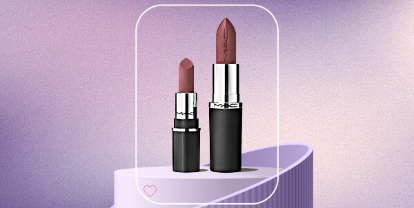 Mini and full size MAC lipstick